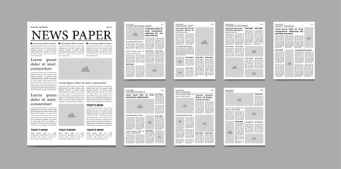 Newspaper Template Design, old newspaper and daily newspaper, news