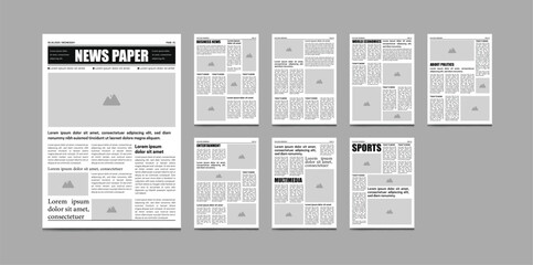 Newspaper Template Design, old newspaper and daily newspaper, news