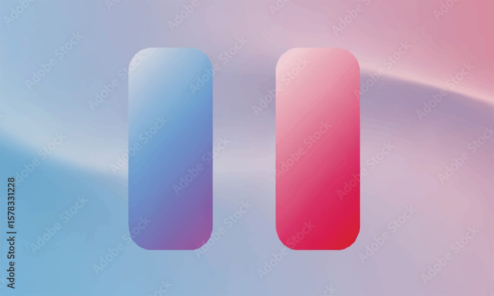 Aufkleber abstract gradient background with blue and pink rounded rectangle shapes