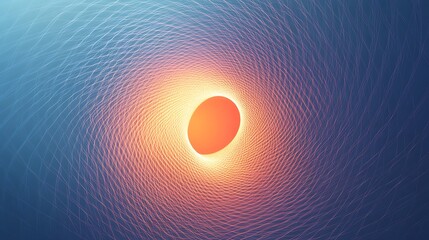 Abstract spiral pattern with glowing circle