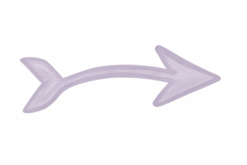 Simple purple arrow pointing right, isolated against a transparent background, conveying direction and guiding choices with elegance
