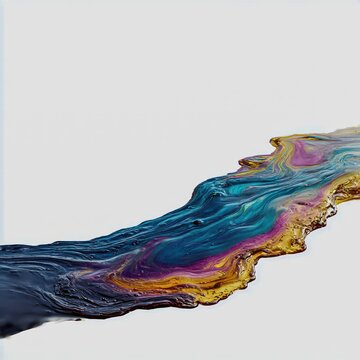 lethal oil slick  isolated on white