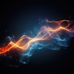 Abstract light trace vector sparks