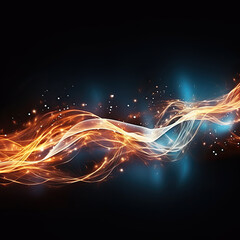 Abstract light trace vector sparks