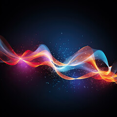 Abstract light trace vector sparks