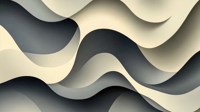 layered angular silhouettes blending sharp contour edges and diffuse shadows