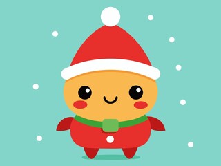 Photo of a cute christmas character is ready for the holidays