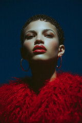 Bold Red Fashion Portrait