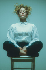 Woman in Meditative Pose