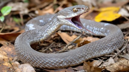 Fototapeta premium Close-up of a venomous snake