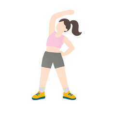 young woman exercising