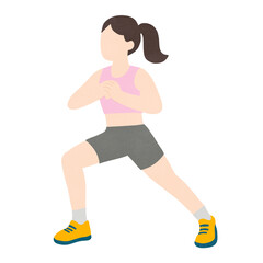 young woman exercising