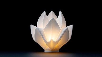 Elegant Lotus Flower Table Lamp with Soft Glow for Contemporary Home Decor and Mood Lighting