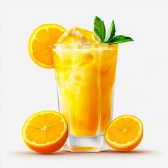 Fototapeta premium Nance Shake on a transparent background photorealistic with a bright tangy blend and crisp presentation