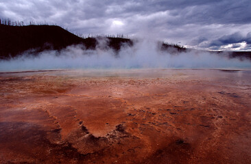 geyser in yellowstone national park
