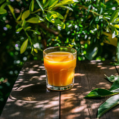 A captivating photograph of a beautifully crafted juice