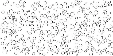 黒い線で描いた抽象的ないびつな円形の水滴の背景イラスト