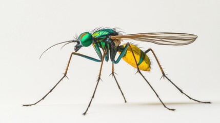 Fototapeta premium Close-up profile of a vibrant fly