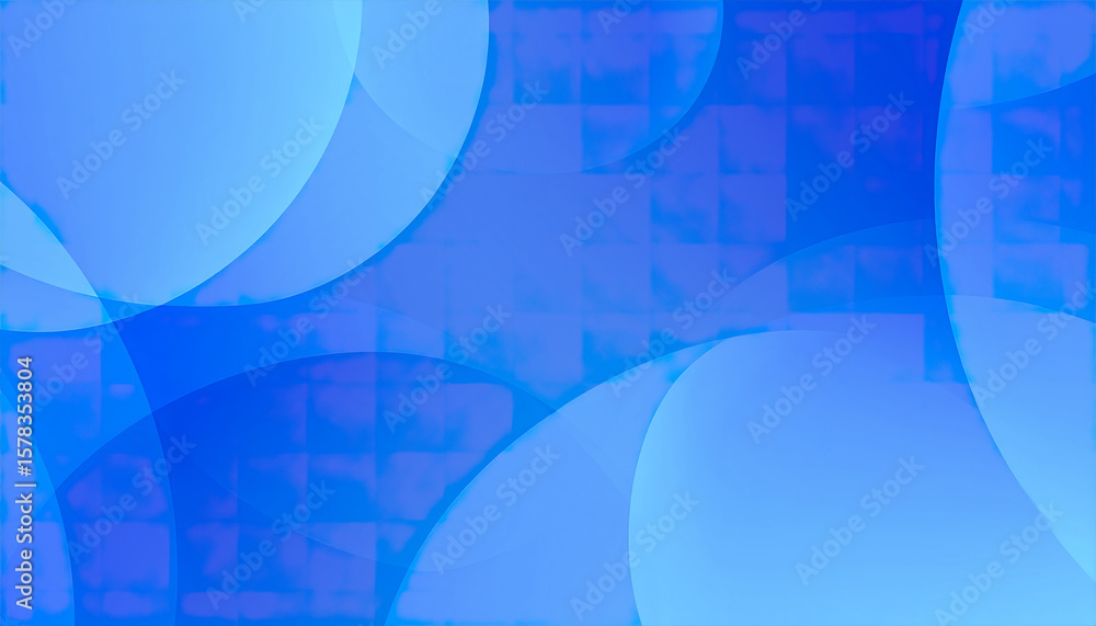 Poster firefly blue gradient background with overlapping circles creating dynamic effect