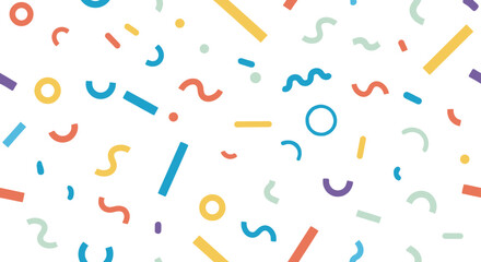 Cheerful Confetti Background Colorful Geometric Pattern for Festive Designs