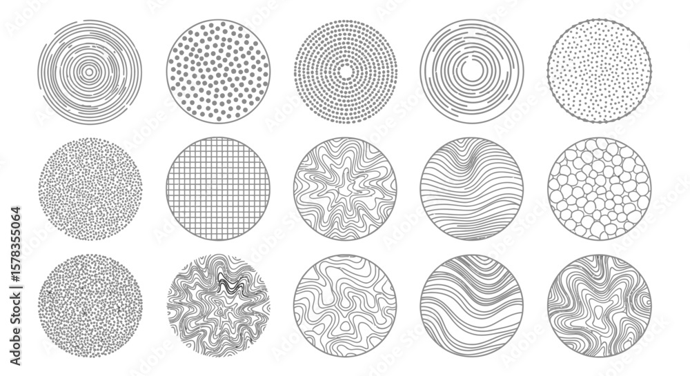 Poster circular patterns vector textures gradients and abstract designs