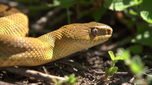 Corn Snake slow motion moving animation high resolution cinematic Creative video, Beautiful pet snake ,Close up picture of a beautiful Corn snake.