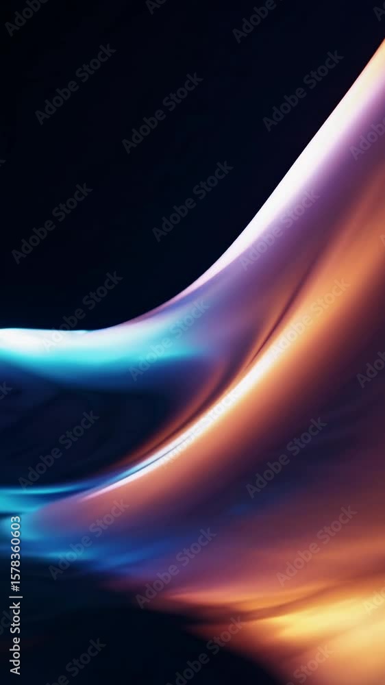 Poster abstract video concept with a flowing, silky texture in blue and pink hues. captured from a low-angl