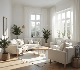 Scandinavian style modern living room