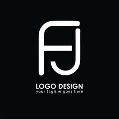 FJ FJ Logo Design, Creative Minimal Letter FJ FJ Monogram