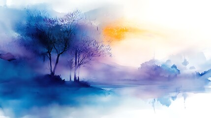 Misty landscape artwork