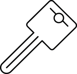 keycard icon vector line art on transparent background