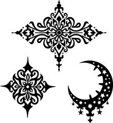 Tribal Flame Tattoo Designs vector bundle
