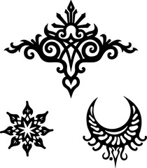 Tribal Flame Tattoo Designs vector bundle