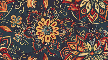 Fototapeta premium Colorful Abstract Mandala Pattern Design