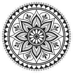 a black and white circular pattern