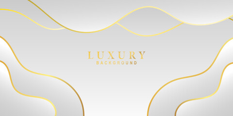 Minimalist white background with soft gold waves, perfect for luxury branding, wedding invitations, or premium packaging design.