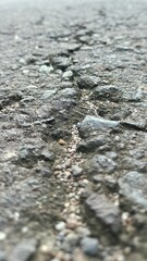 texture of cracks on old asphalt roads