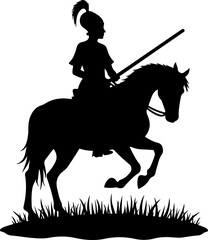 Vintage Horse Carriage Medieval Knight on Horseback  vector bundle