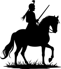 Vintage Horse Carriage Medieval Knight on Horseback  vector bundle