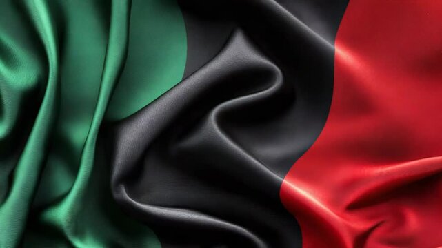 Pan african flag waving in unity and pride