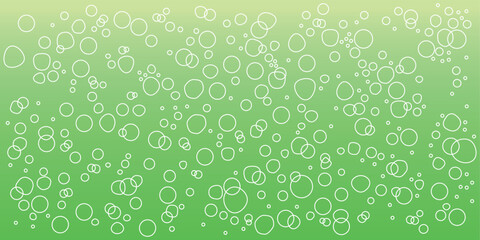 メロンソーダに浮かぶ気泡の抽象背景イラスト