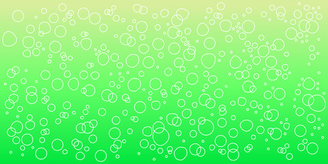 メロンソーダに浮かぶ気泡の抽象背景イラスト