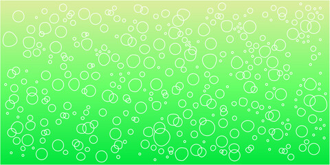 メロンソーダに浮かぶ気泡の抽象背景イラスト