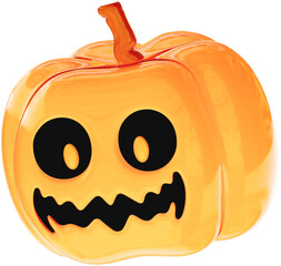 Pumpkin Head 3D Illustration