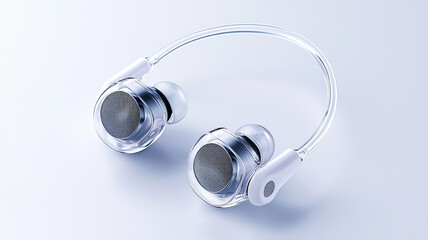 High quality ear monitors with transparent design and detachable cable, perfect for professional audio use. These monitors provide excellent sound isolation and comfort for extended listening