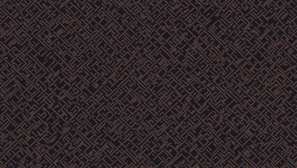Fototapeta premium Hand loomed Yakan fabrics Weaving Filipino,Intricate woven geometric pattern presents a dark brown textured background with a complex, dimensional maze-like structure design.
