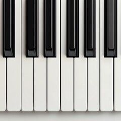 Naklejka premium Close-Up of Piano Keys