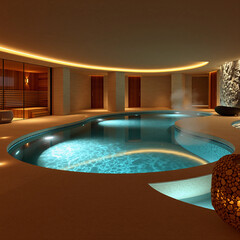 swimming pool in the hotel