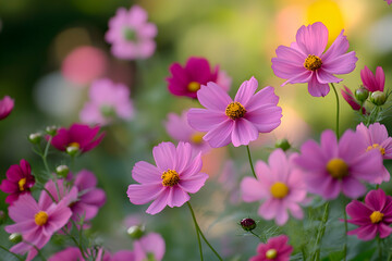 pink cosmos flowers