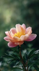 Peony blossom displays floral beauty with its delicate petals for garden appreciation and nature artistry